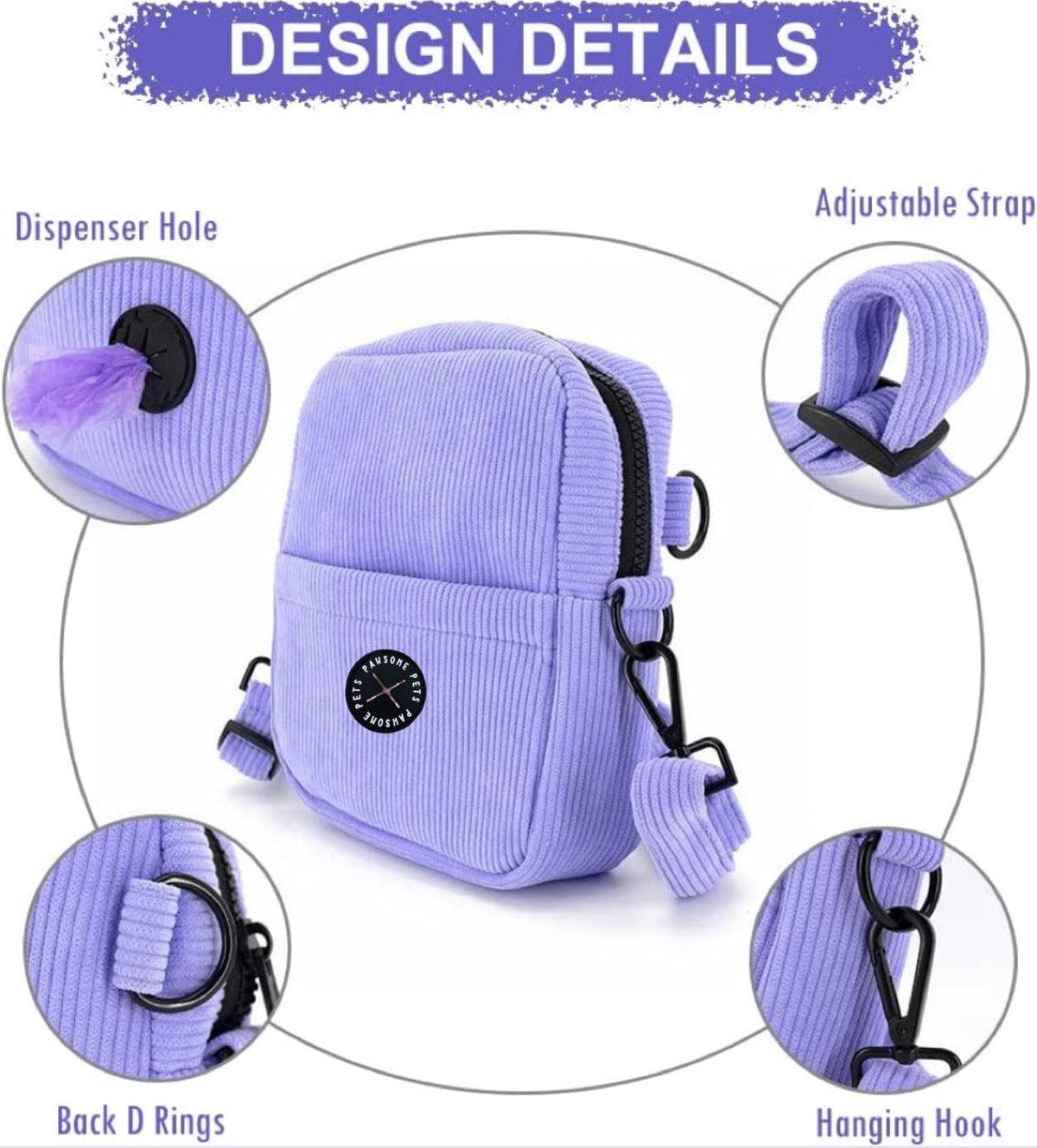 CROSSBODT TREAT BAG - GREY