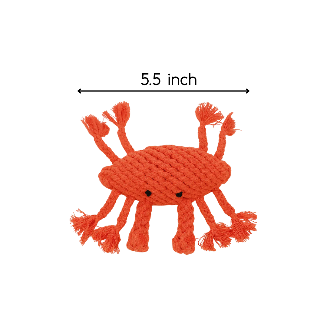 The Handcrafted Eco-Crab Rope Pet Toy