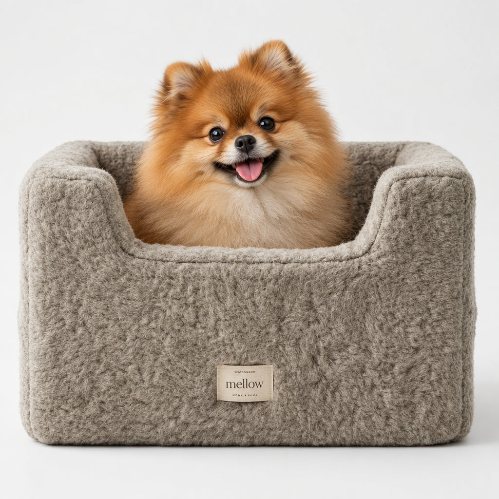 Natural Wool Dog Carrier - Beige