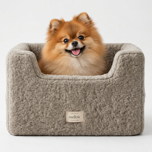 Natural Wool Dog Carrier - Beige