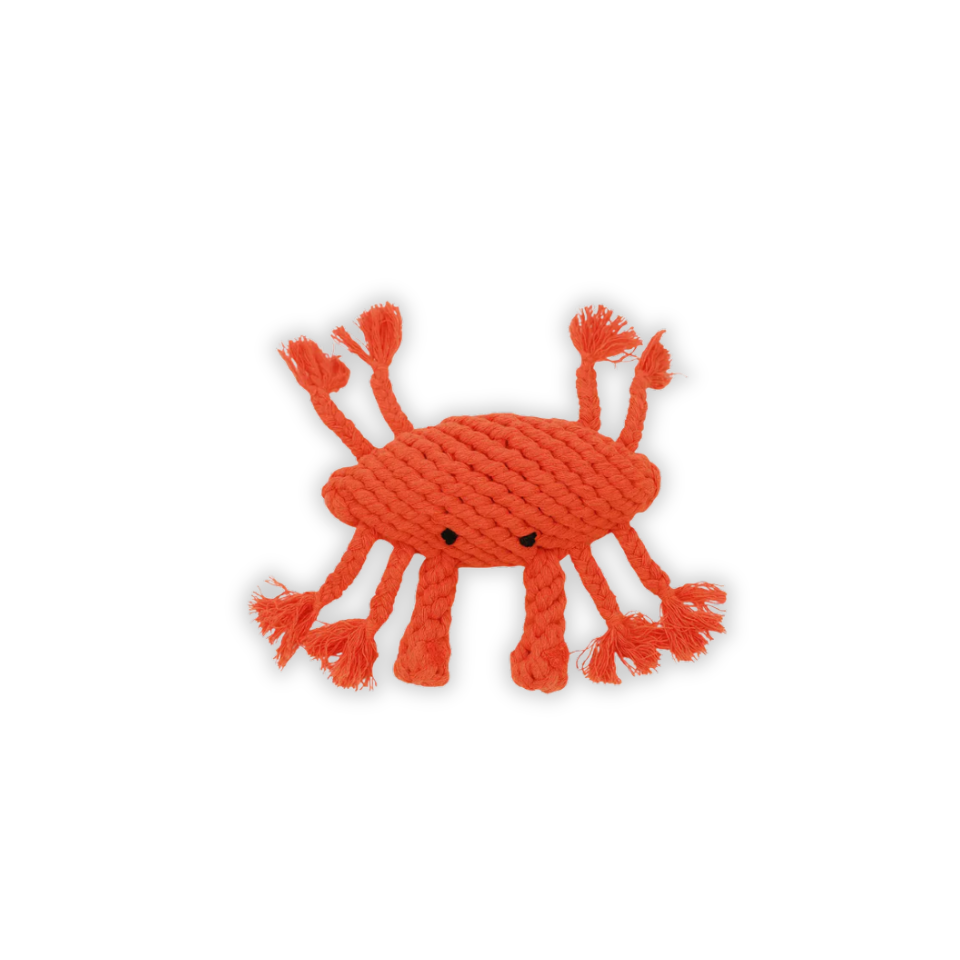 The Handcrafted Eco-Crab Rope Pet Toy